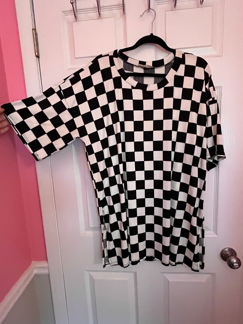 Women’s XL Black & White Checkerboard Jade by Jane boutique 2 piece set NWOT